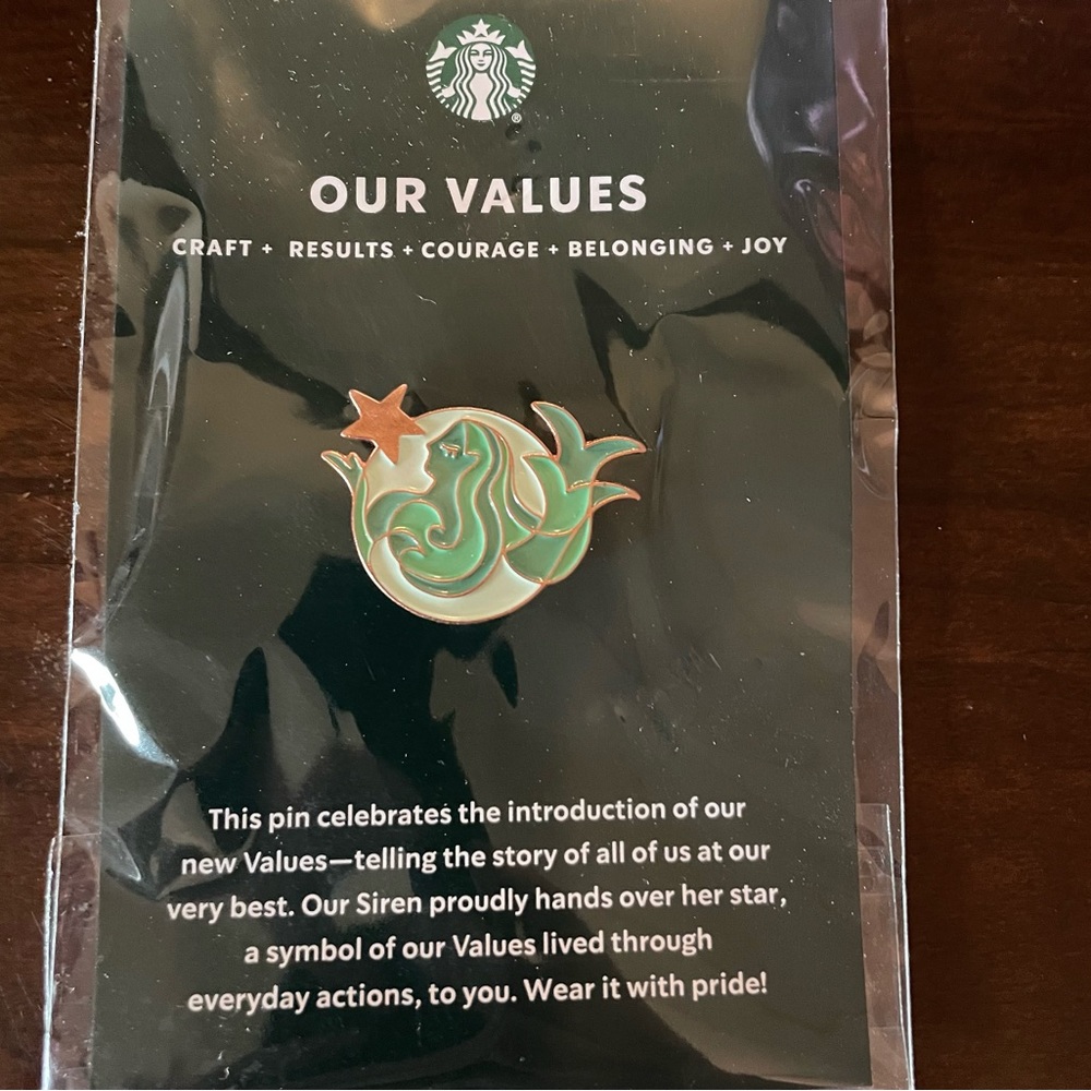Starbucks Our Value Siren Pin